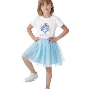 Akash Fashion Girls Lilo & Stitch Sequins Dress